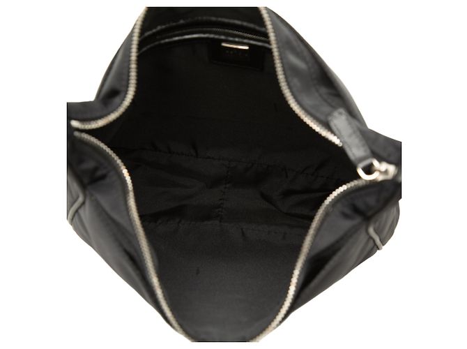 Borsa a tracolla Fendi in nylon nero FF - vista 4