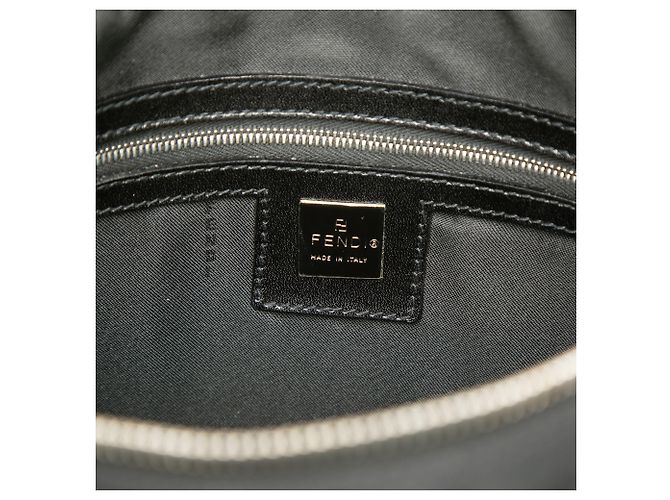 Borsa a tracolla Fendi in nylon nero FF - vista 5