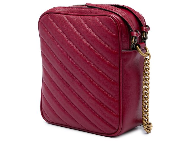Gucci Red GG Marmont Matelasse Leather Double Zip Crossbody - vista 2