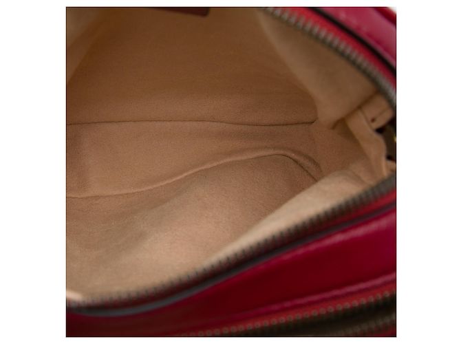 Gucci Red GG Marmont Matelasse Leather Double Zip Crossbody - vista 4