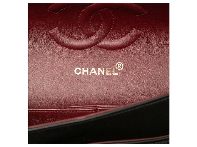 Chanel Black Medium Classic Lambskin Double Flap - vista 5