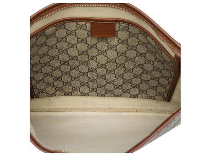 Gucci Beige GG Supreme Web Crossbody - vista 4