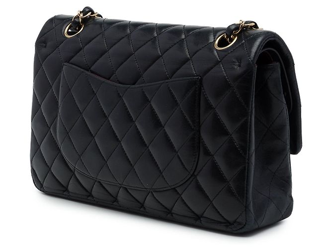 Chanel Black Medium Classic Lambskin Double Flap - vista 2