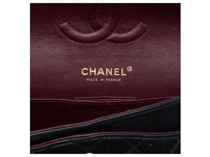 Chanel Black Medium Classic Lambskin Double Flap - vista 5
