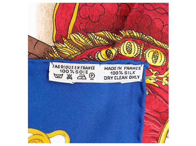 Pañuelo de seda Hermès Blue Musee 90 - vista 7
