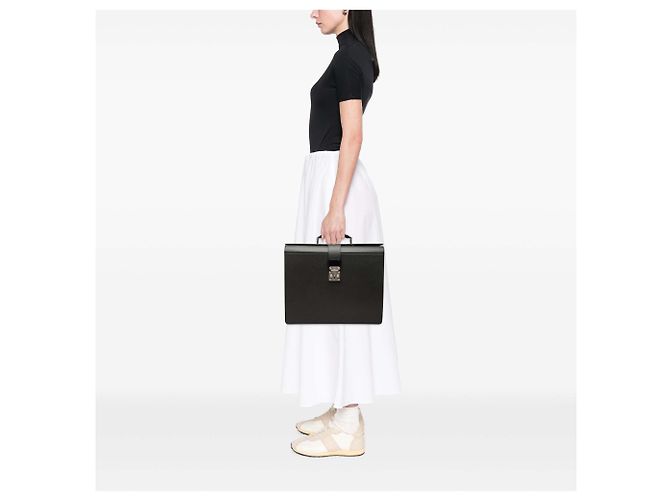 Louis Vuitton Borsa Pilot in Taiga nera - vista 6