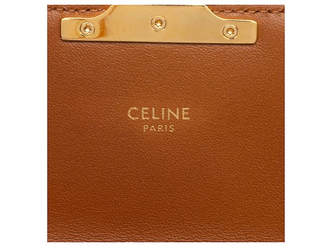 Céline Celine Brown Teen Triomphe Coated Canvas Triomphe Crossbody - vista 5