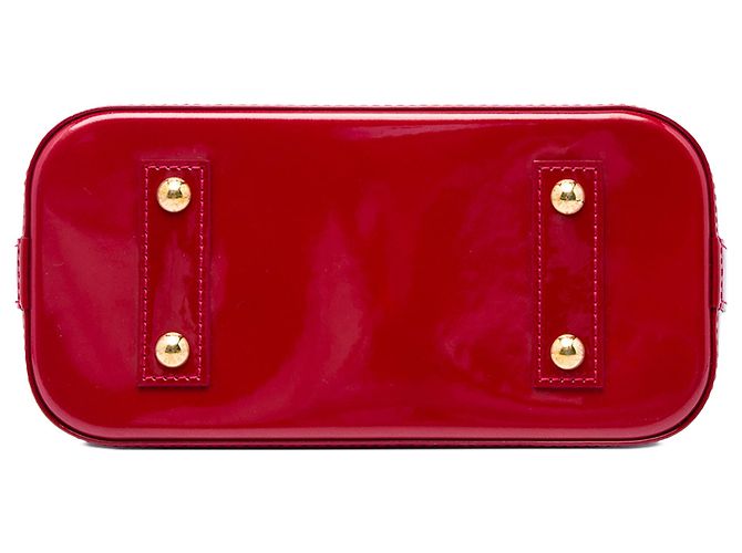 Louis Vuitton Red Monogram Vernis Rayures Alma BB - vista 3