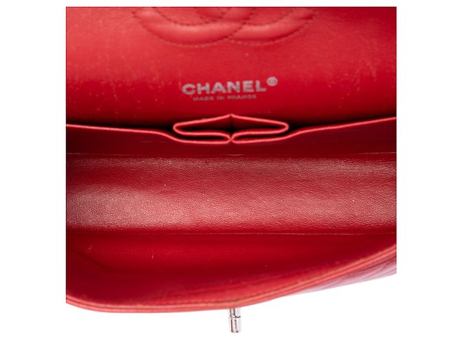 Chanel Red Medium Classic Chevron Caviar Double Flap - Ansicht 4