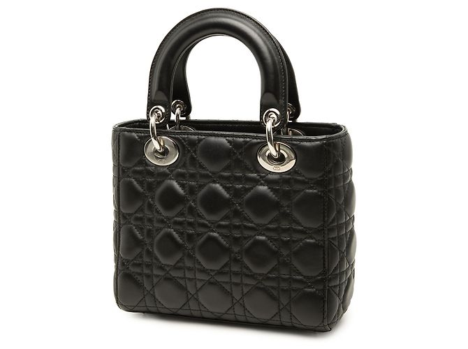 Dior Black Small Lambskin Cannage My ABCDior Lady Dior - vista 2