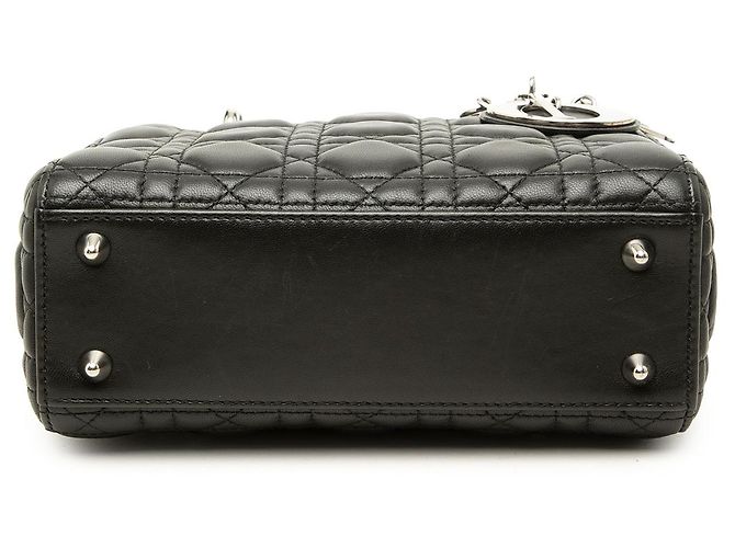 Dior Black Small Lambskin Cannage My ABCDior Lady Dior - vista 3