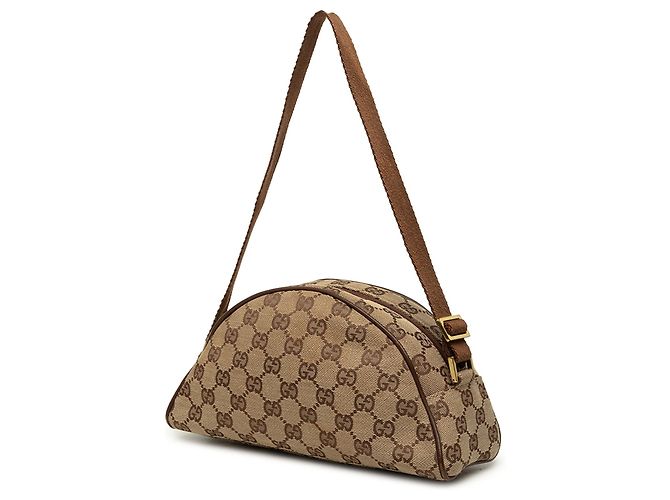 Borsa a tracolla Gucci in tela GG beige - vista 2