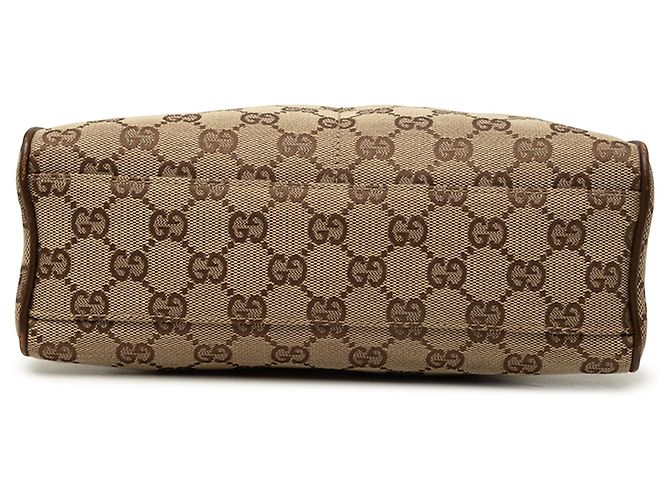 Borsa a tracolla Gucci in tela GG beige - vista 3