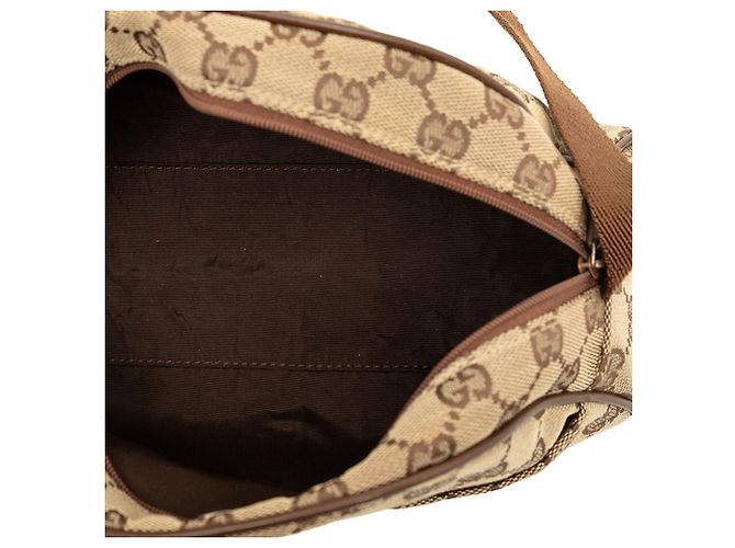 Borsa a tracolla Gucci in tela GG beige - vista 4