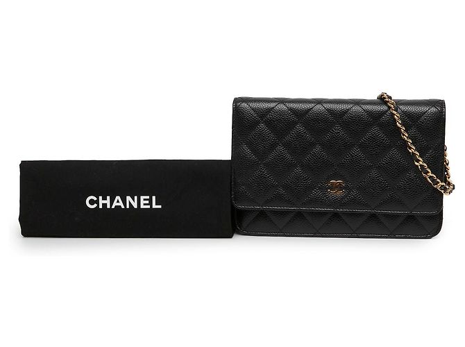Chanel Black CC Quilted Caviar Wallet on Chain - Ansicht 6