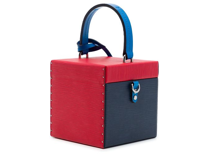 Borsa Vanity Box Bleecker Louis Vuitton Blue Tricolor Epi - vista 2