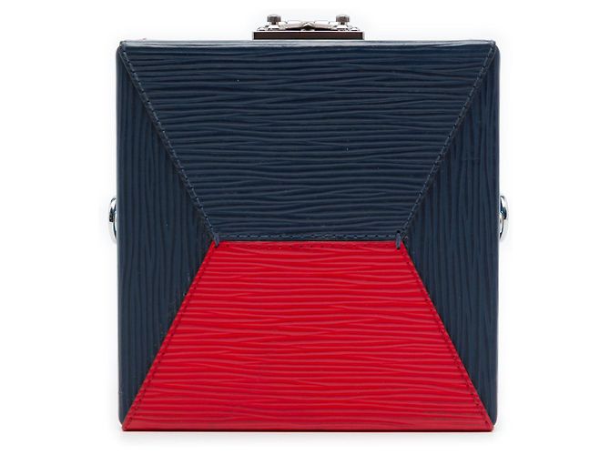 Borsa Vanity Box Bleecker Louis Vuitton Blue Tricolor Epi - vista 3