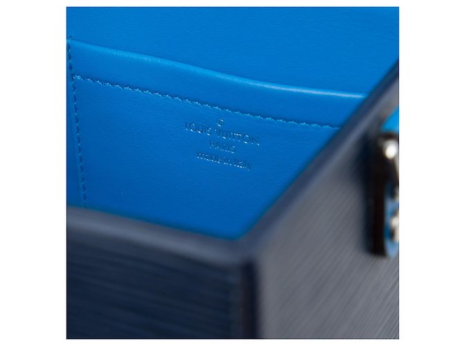 Borsa Vanity Box Bleecker Louis Vuitton Blue Tricolor Epi - vista 5