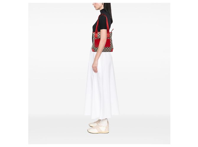 Tote Gucci in tela GG beige - vista 6