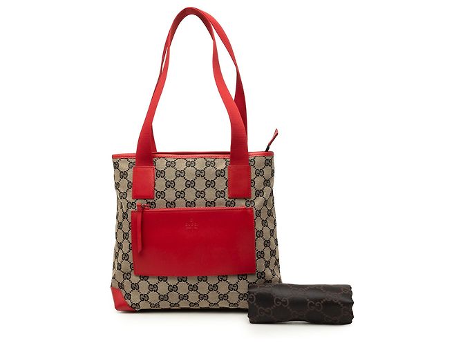 Tote Gucci in tela GG beige - vista 7