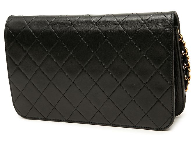 Chanel Black Medium CC Quilted Lambskin Full Flap - Ansicht 2