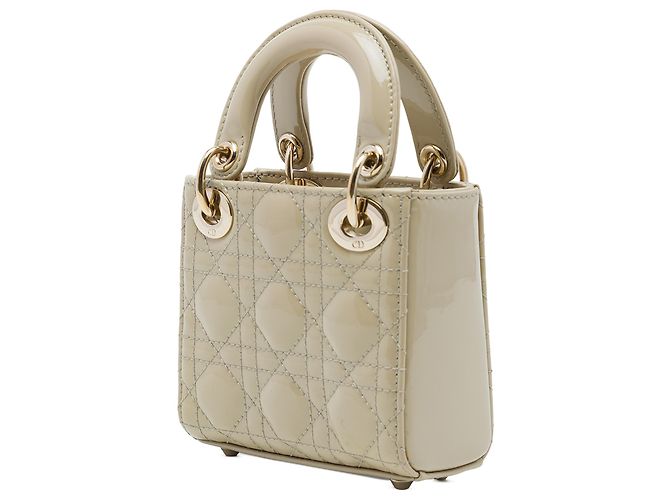 Dior Beige Micro Patent Cannage Lady Dior - vista 2