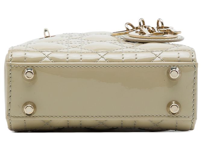 Dior Beige Micro Patent Cannage Lady Dior - vista 3