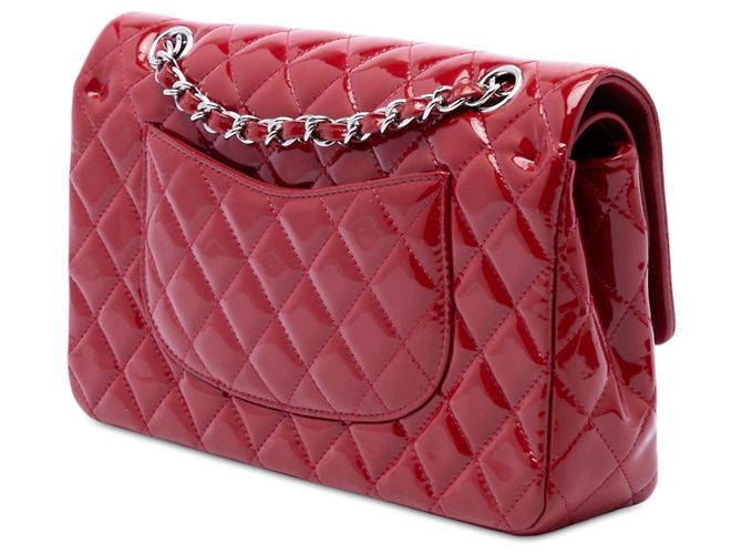 Chanel Red Medium Classic Patent Double Flap - vista 2