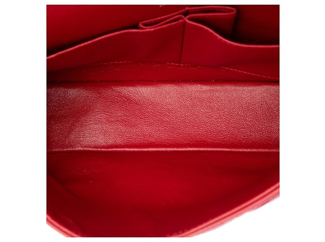 Chanel Red Medium Classic Patent Double Flap - vista 4