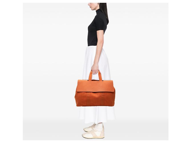 Hermès Orange Toile and Swift Valparaiso GM - vista 6