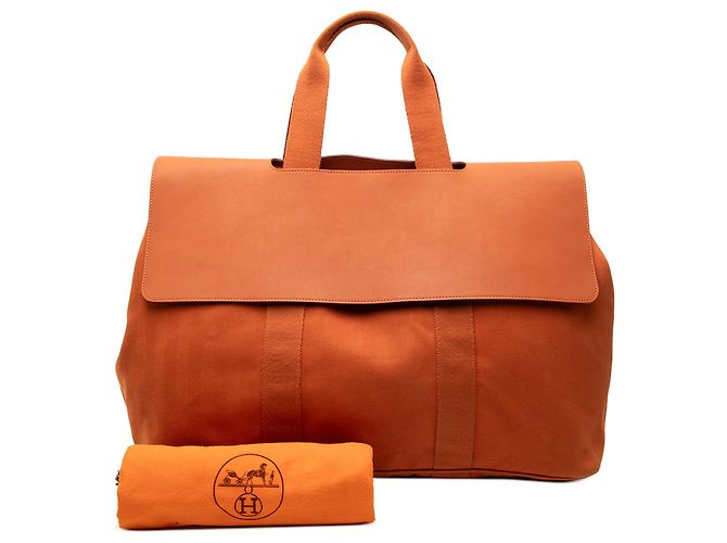 Hermès Orange Toile and Swift Valparaiso GM - vista 7