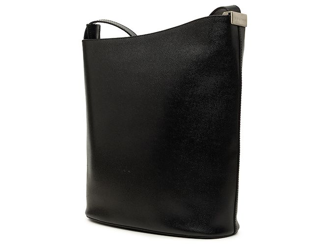 Céline Celine Borsa crossbody in pelle grana grossa nera - vista 2