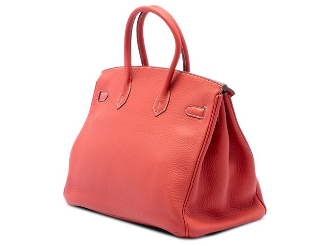 Hermès Orange Limited Edition Bicolor Clemence Birkin Retourne 35 - vista 2
