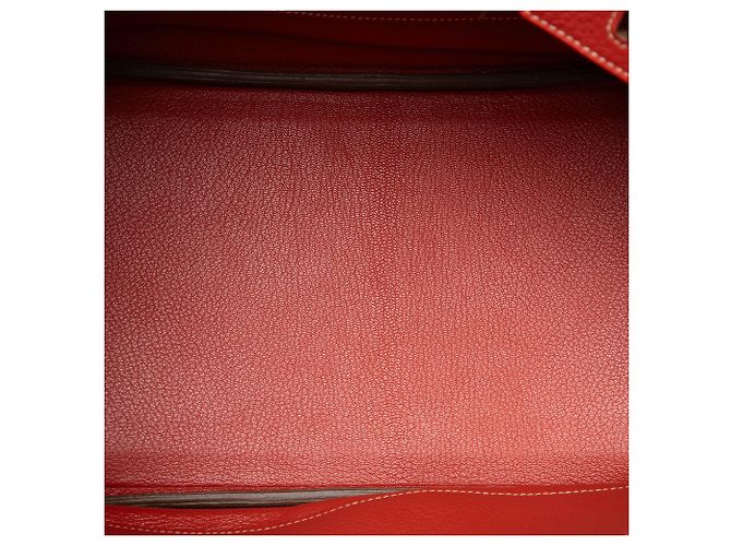 Hermès Orange Limited Edition Bicolor Clemence Birkin Retourne 35 - vista 4