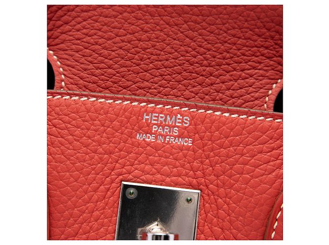 Hermès Orange Limited Edition Bicolor Clemence Birkin Retourne 35 - vista 5
