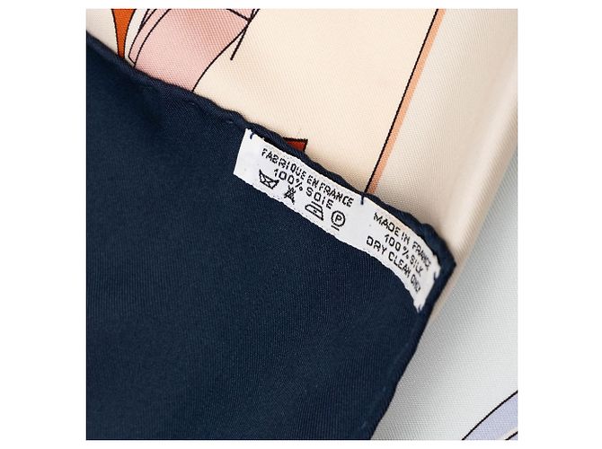 Hermès Brown L Elegance et le Confort en Automobile Silk Scarf 90 - vista 4