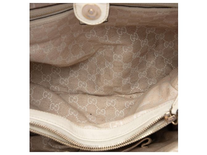 Borsa Tote Gucci Diana in vitello bianco con bambù - vista 4