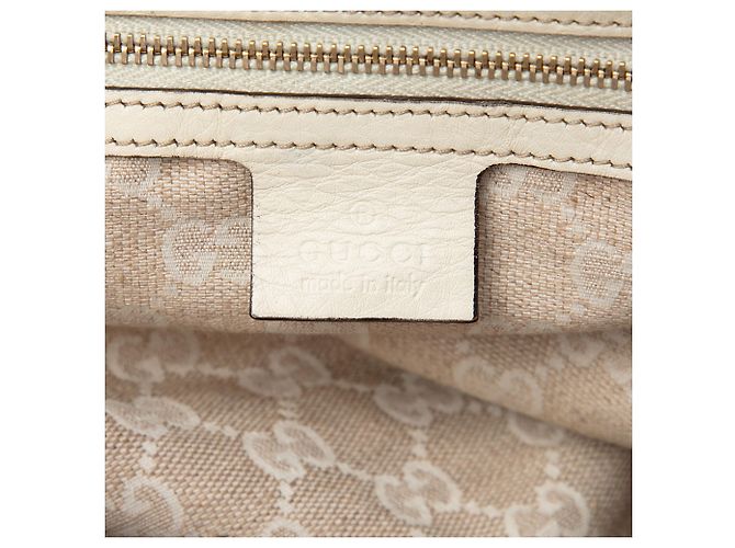 Borsa Tote Gucci Diana in vitello bianco con bambù - vista 5