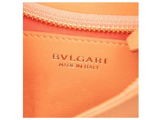 Bulgari Borsa Bvlgari Orange Small Leather Serpenti Ellipse Satchel - vista 5