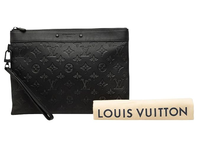 Louis Vuitton Black Monogram Shadow Pochette To Go - vista 7