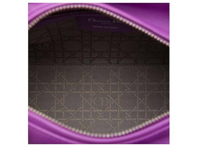 Dior Purple Medium Lambskin Cannage Lady Dior - vista 4
