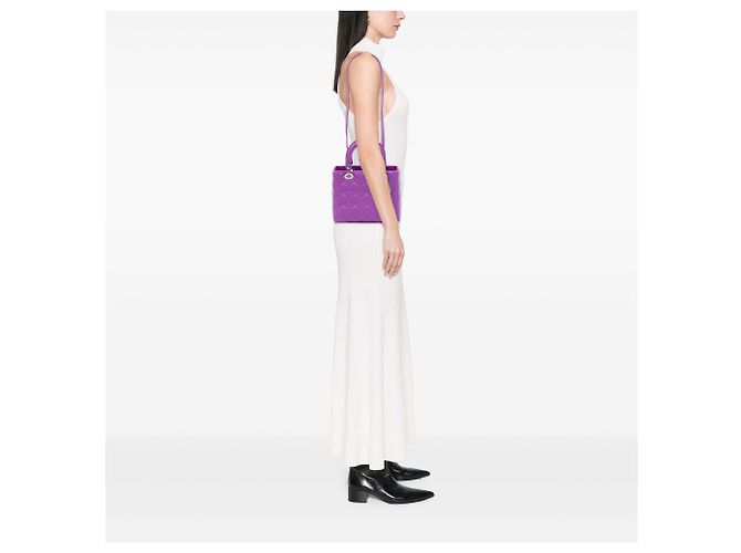 Dior Purple Medium Lambskin Cannage Lady Dior - vista 6