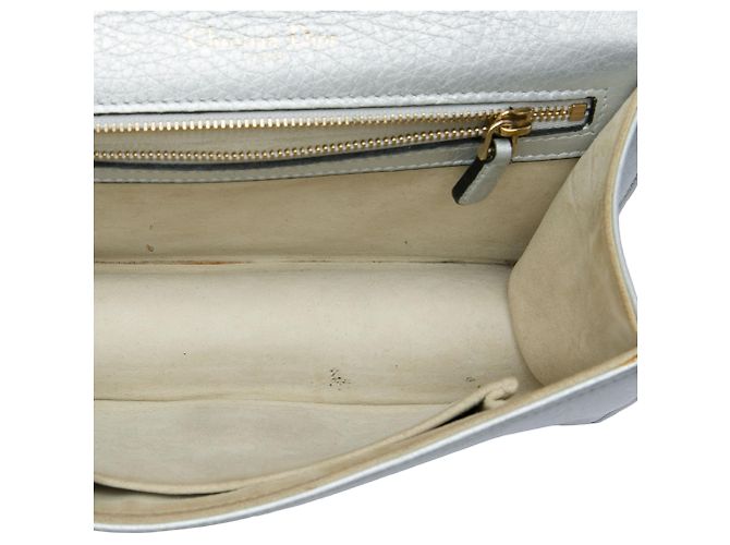 Dior Silver Small Metallic Grained Calfskin Diorama Flap - vista 4