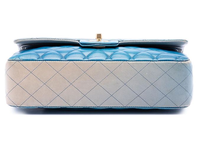 Chanel Blue Medium Classic Ombre Lambskin Double Flap - Ansicht 3