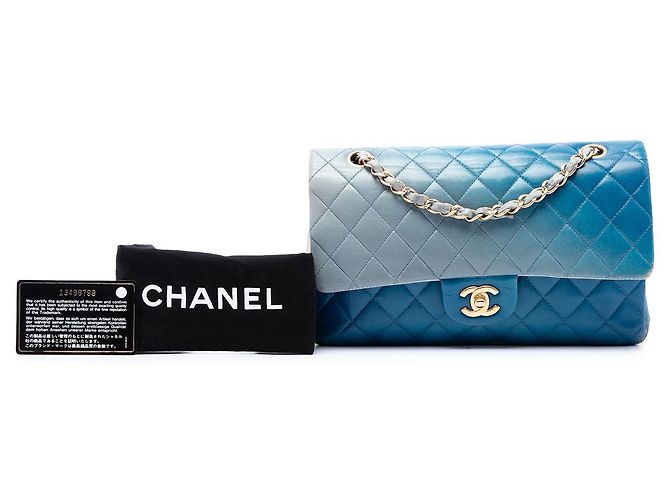 Chanel Blue Medium Classic Ombre Lambskin Double Flap - Ansicht 7