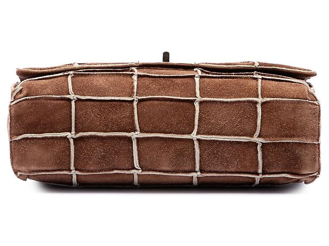 Chanel Brown Identification Suede Patchwork Reissue 2.55 Flap - vista 3