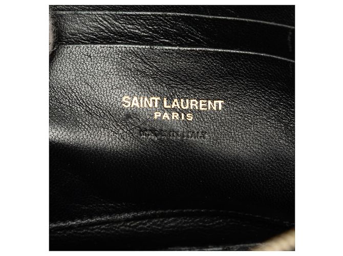 Autre Marque Borsa Lou Camera Saint Laurent nera in pelle Grain de Poudre con monogramma chevron mini - vista 5