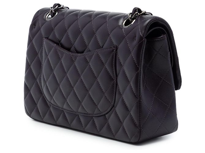 Chanel Purple Medium Classic Lambskin Double Flap - vista 2