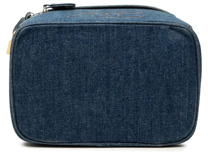 Borsa beauty Chanel Blue CC Denim Vanity Bag - vista 3