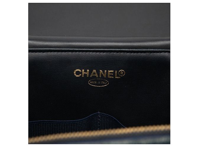 Borsa beauty Chanel Blue CC Denim Vanity Bag - vista 5